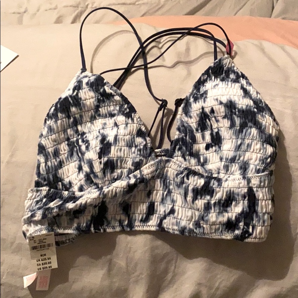 VS PINK smocked triangle bralette